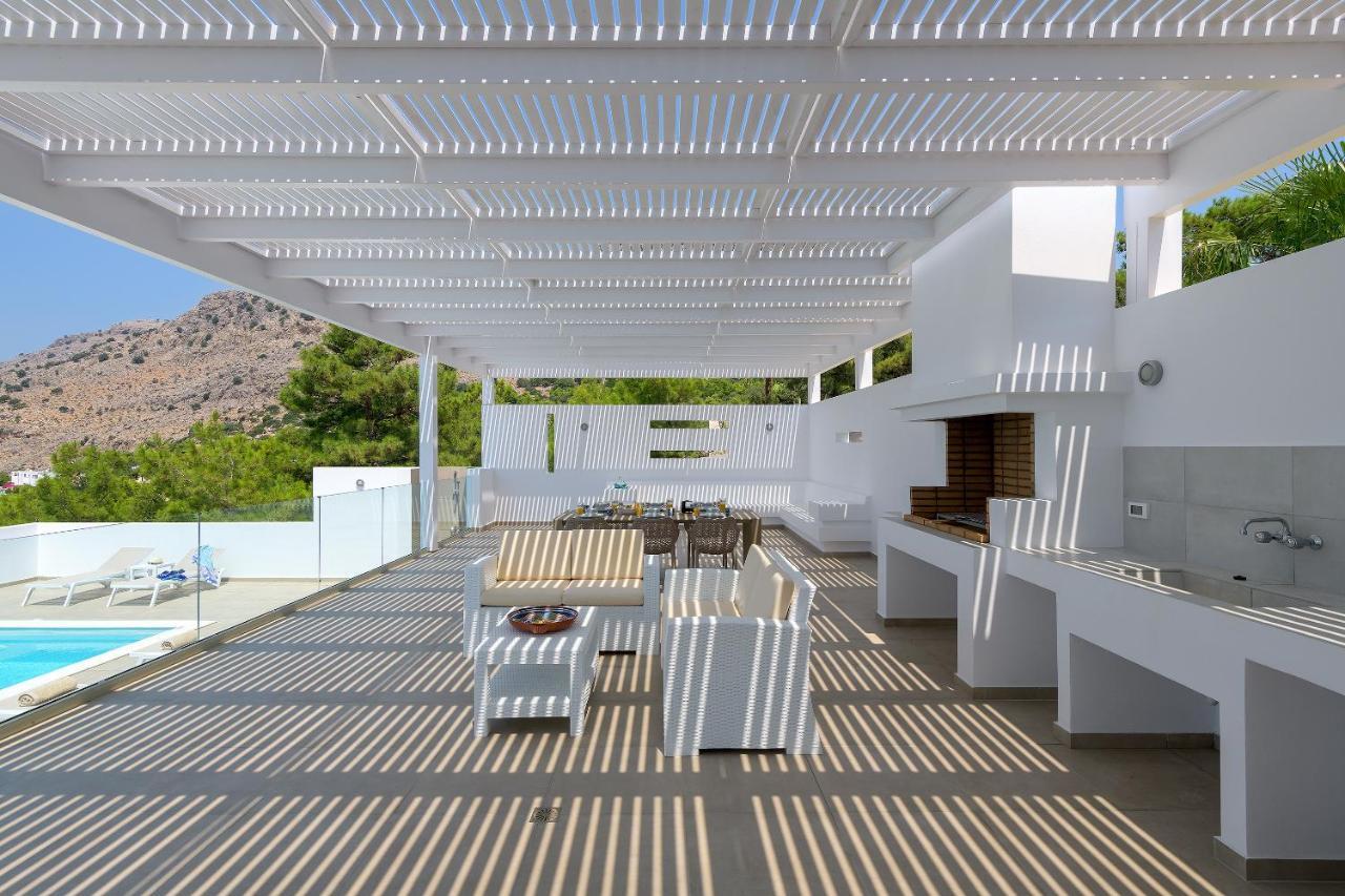Villa Allegra With Pool In Pefkos, Lindos Area Pefki Esterno foto