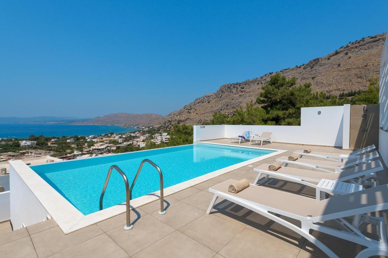 Villa Allegra With Pool In Pefkos, Lindos Area Pefki Esterno foto