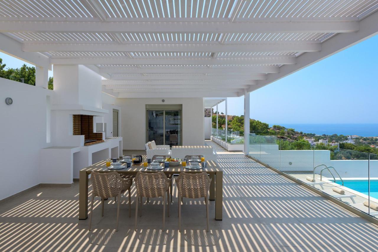Villa Allegra With Pool In Pefkos, Lindos Area Pefki Esterno foto